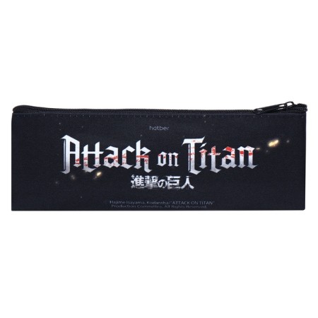 Penal soft, 1 compartment 75 x 195 mm, flat, Hatber, "Titans attack" Black NPK_64193-2