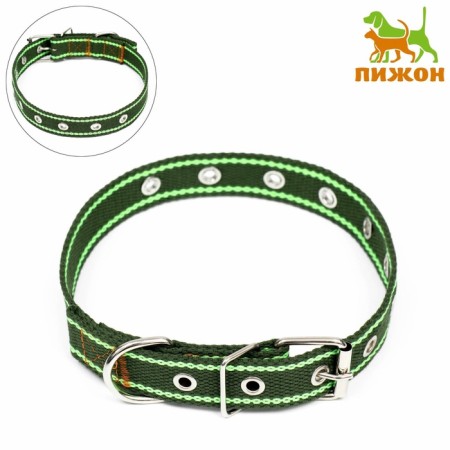 Collar of tarpaulin dimensionless single -layer, 58 x 2.5 cm, khaki/light green-1