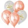 Latex ball 12 "I love", pastel, set of 15 pcs., Pink, white color