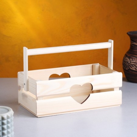 Wooden Kashpo 24.5 × 13.5 × 9 cm "Torosha Light" rack, we give heart beautifully