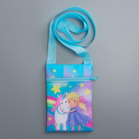 Gift set for the girl “Magic around”, bag, brooch, blue color-2