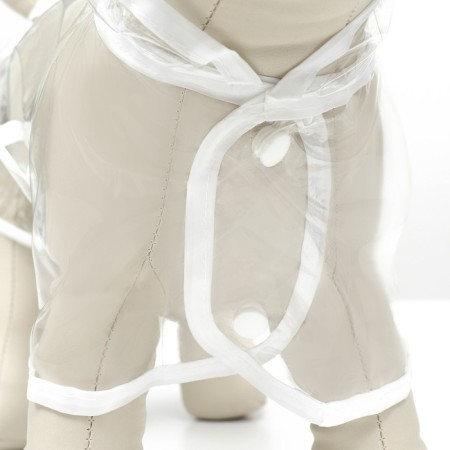 Dog raincoat, size XS (DS 18, OG 25-30, Osh 25 cm), white-6