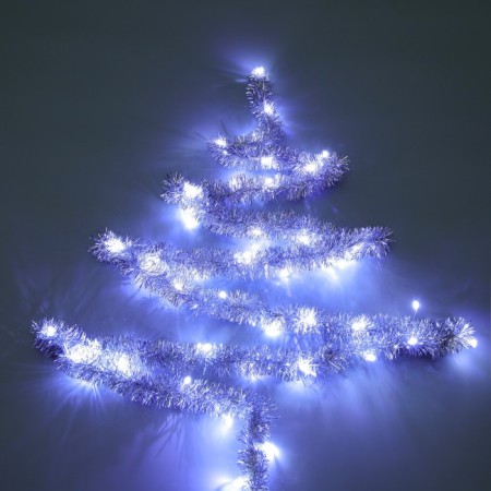 Girland "Mishura" 2 m Rosa, IP20, silver thread, 44 LED, 8 layers, d = 3 cm, white glow, AAX2