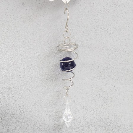Chickenpile bell 3D "hummingbird" with bead 13.5x13.5x31 cm-2