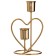 Summary Metal for 2 candles "Heart" d-2.5 cm gold 14.5x9x8 cm
