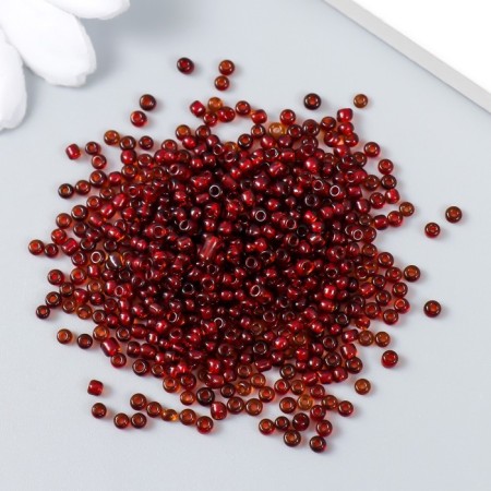 Beads "Astra" 11/0, 20 g (324 red/transparent with a color center)-1