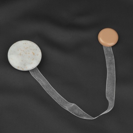 Picking for curtains "Caramel", d = 5 cm, beige color-1