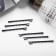 Invisible hair "Classic Lux" (set of 18 pcs) ribbed, 6 cm, black