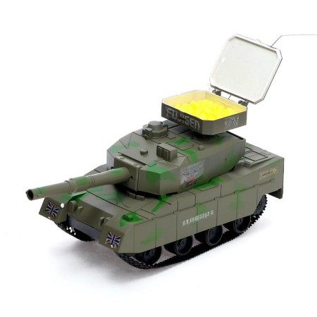 Radio -controlled “Victory” tank shoots with bullets, with a battery-3