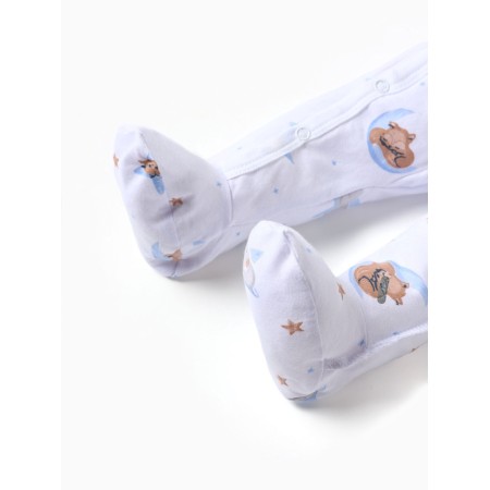Children's overalls with scratches "dream", milk/blue color, height 56-3
