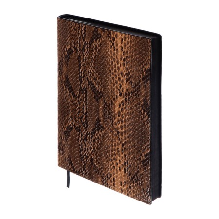 Diary Leduced A6+, 160 sheets of Escalada, soft cover of artificial leather, lies, cream block 70g/m2, brown-1