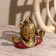 Souvenir "Bust of Shiva" 2 snakes, brass, stone 8 cm