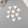 Acryl beads for the creativity of "Smooth hearts" white 2.4x2x0.5 cm