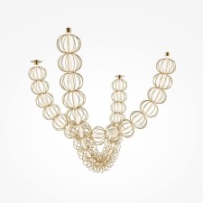 Светильник подвесной Maytoni MOD216PL-L42G3K, LED, 117Вт, 153,7х84 см, 6400Лм, цвет золото