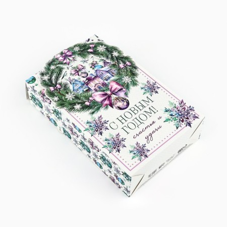 Box the team "New Year's Wreath" 18.4 x 30.4 x 7.3 cm, New Year-5
