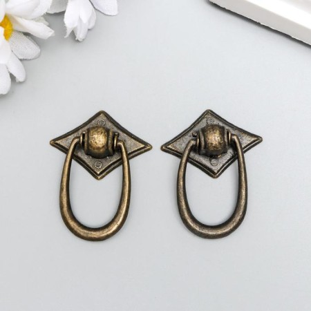 Handle after the casket Metal "Loop" Bronze 3.6x2.8 cm-2