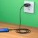 Network charger Borofone BA49A, USB, 2.1 A, Type-C cable, 1 m, black