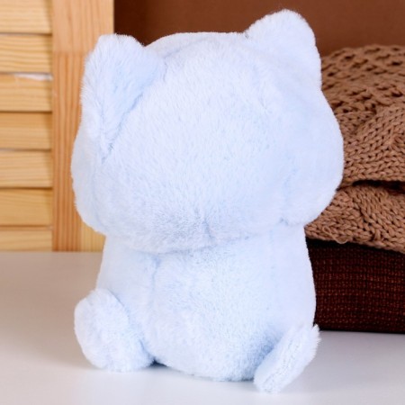Soft toy "cat" with glasses, 20 cm, blue color-2