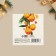 Happy New Year Hagd Postcard, Mandarins 7 x 7 cm, New Year