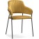 STULL OF THE METALLARCASE INKLE Metal/velor, black/yellow 57x56x82 cm