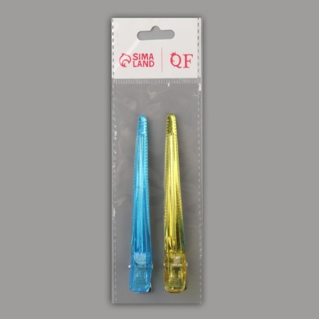 Hair clamps, set - 2 pcs, 11.5 cm, color mix-4
