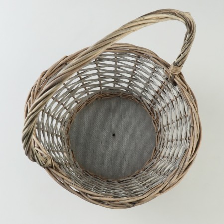 Wicker basket, 33 x 33 x 15.5 x 47 cm, gray, willow-2