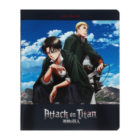 Notebook A5, 48 sheets cell "Titanes attack season 1-3", covered cardboard, block 65g/m2, 5V mix-5