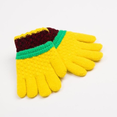 Children's gloves minku colored, col. yellow, 15 rr (15 cm)-1