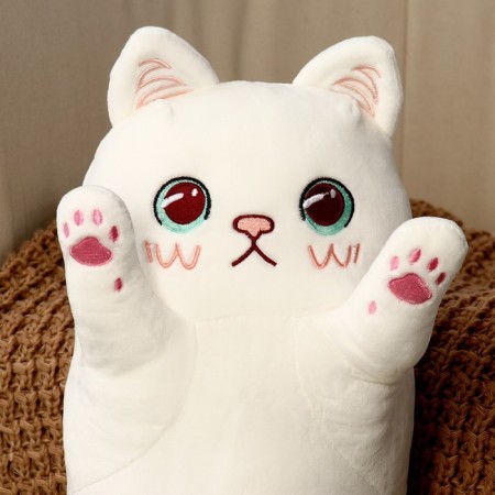 Soft toy-podushka "cat", 65 cm, white color-1