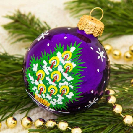 The ball "New Year" d-6 cm, mix-7