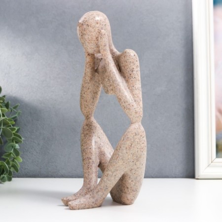 Souvenir Polystone "Abstraction - I do not hear anything" Sand 25x13 cm-2