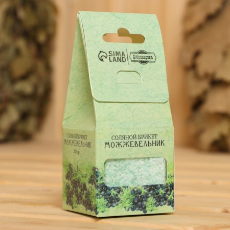 Salt briquette Cube "Juniper" 200 g "Dobroparov"-7