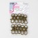 Metal carbine, 37 × 12 mm / 9 × 1.7 mm, 10 pcs, bronze color