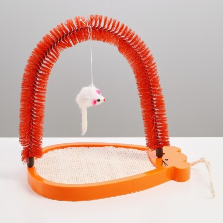 Complex for cats with sisaler clawe, arch arch and mouse, brown-1
