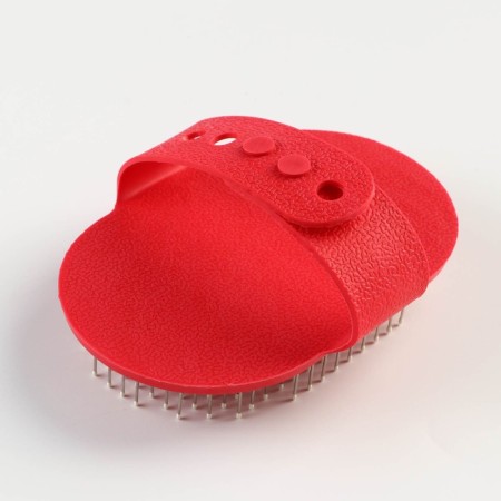 Combuster-arrangement with metal teeth, 13 x 8.5 cm, red-1