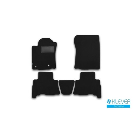 Rugs in the cabin Klever Premium Toyota Land Cruiser 150, 5 seats, 2013-2016, implement., 5 pcs