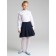 Blouse for a girl with ruffles and beads, height 140 cm