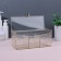SHINE organizer for storage, with a lid, 3 sections, 21.5 × 8.8 × 9.5 cm, the color is transparent/golden