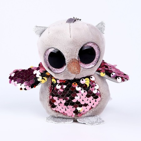 Soft toy "owl", on a key fob, 10 cm, color mix-6