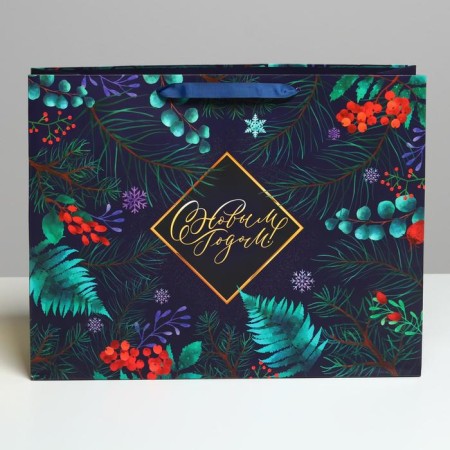 Laminated horizontal "luxury of magic", l 40 x 31 x 11.5 cm, new year-2