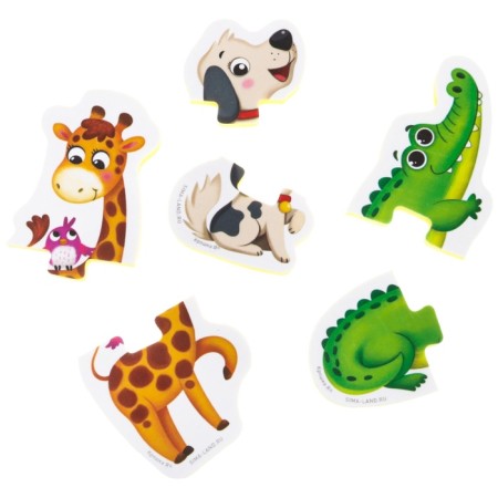 Soft puzzle for kids "collect animals", 20 puzzles, 40 parts, crumb I-14
