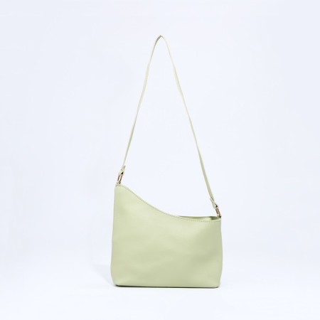 Bag Cross-Bodi with a zipper, green color