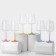 A set of glass glasses for the wine Rainbow Fresh, 600 ml, decor, 6 pcs