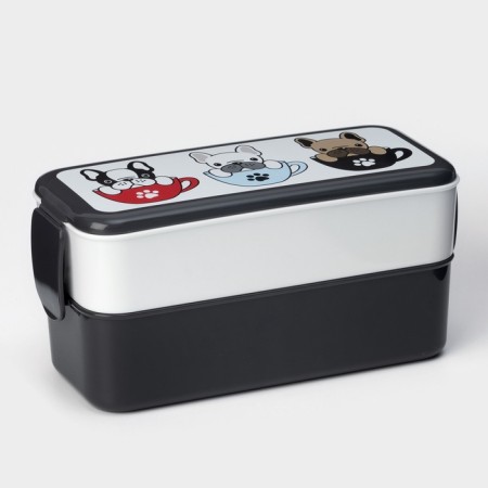 Buldogi lunch container, 2 departments, 500+500 ml