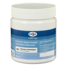 Acrylic Gamma Studio Acrylic Gamma, 500 ml, No. 009 Belila titanium