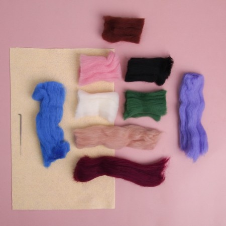 Painting with the wool "Bouquet of lilacs"-3