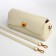 Bag Women's Messenger on the Textura valve, medium size, milk color