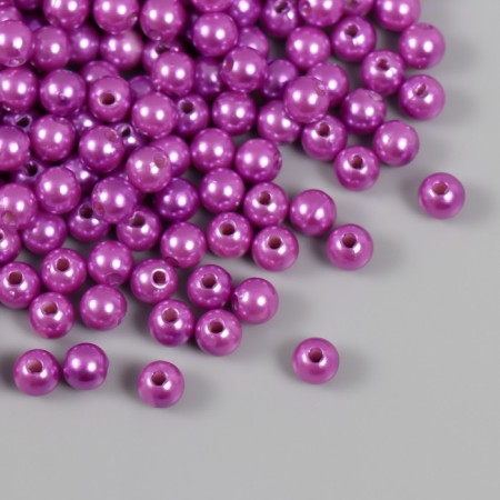 Set of beads "Pearls" D 6 mm, 250 gr, lilac-1