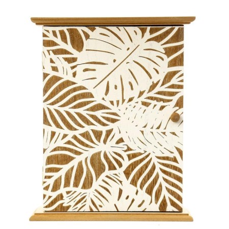 Keywood tree 6 hooks "White Palm leaves" 25.5x20.5x6.5 cm mix-12