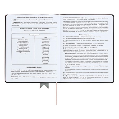 Universal diary for grades 1-11 Lenta, solid cover of artificial leather, applique, silkography, liesse, 48 sheets, black-11